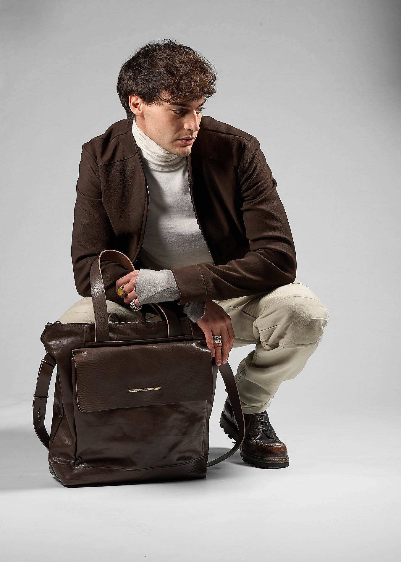 daniele basta leather and silver bags - WEARING